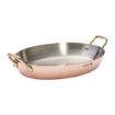Picture of De Buyer Inocuivre Oval Dish with Brass Handles 32cm