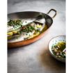 Picture of De Buyer Inocuivre Oval Dish with Brass Handles 32cm