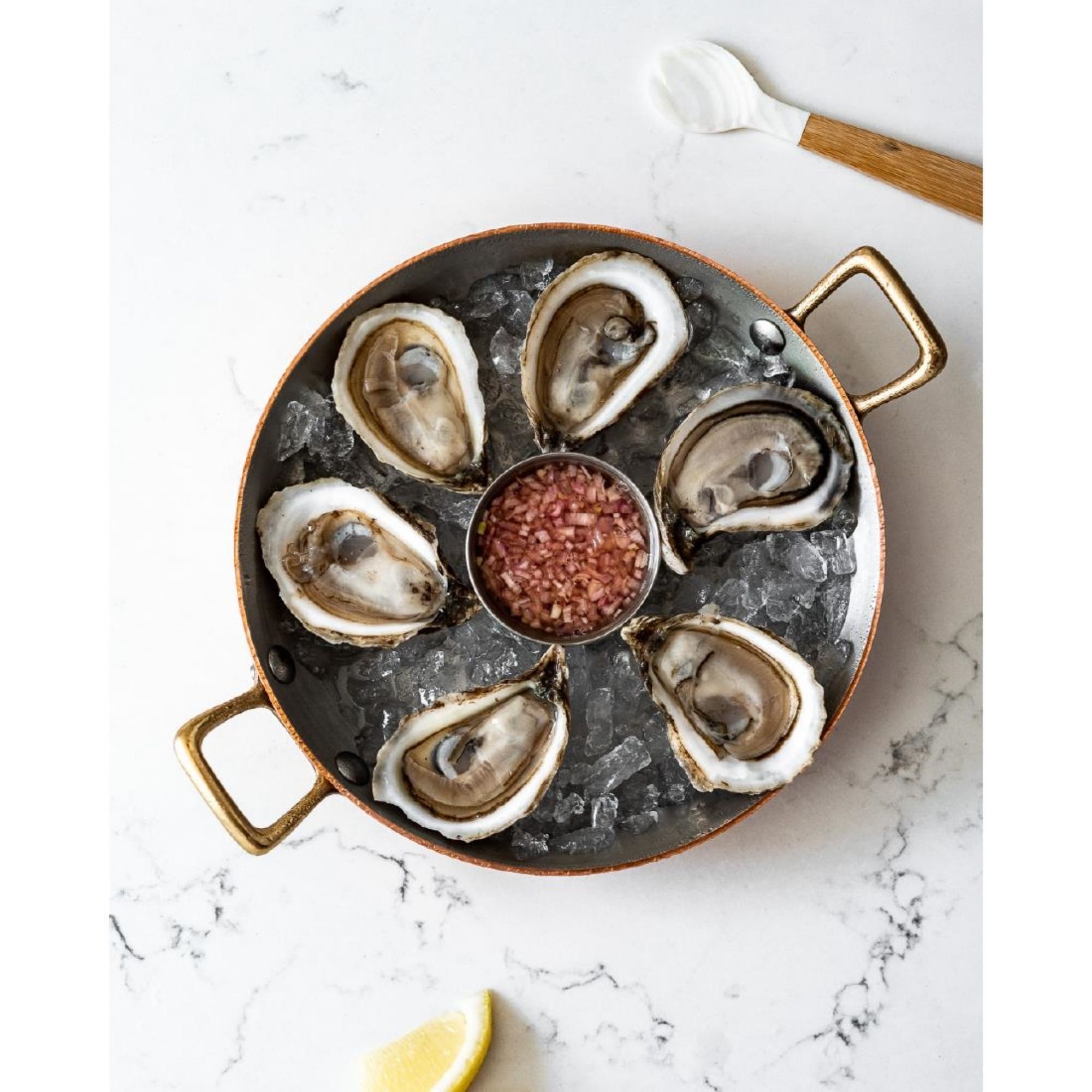 Picture of De Buyer Inocuivre Round Dish with Brass Handles 12cm