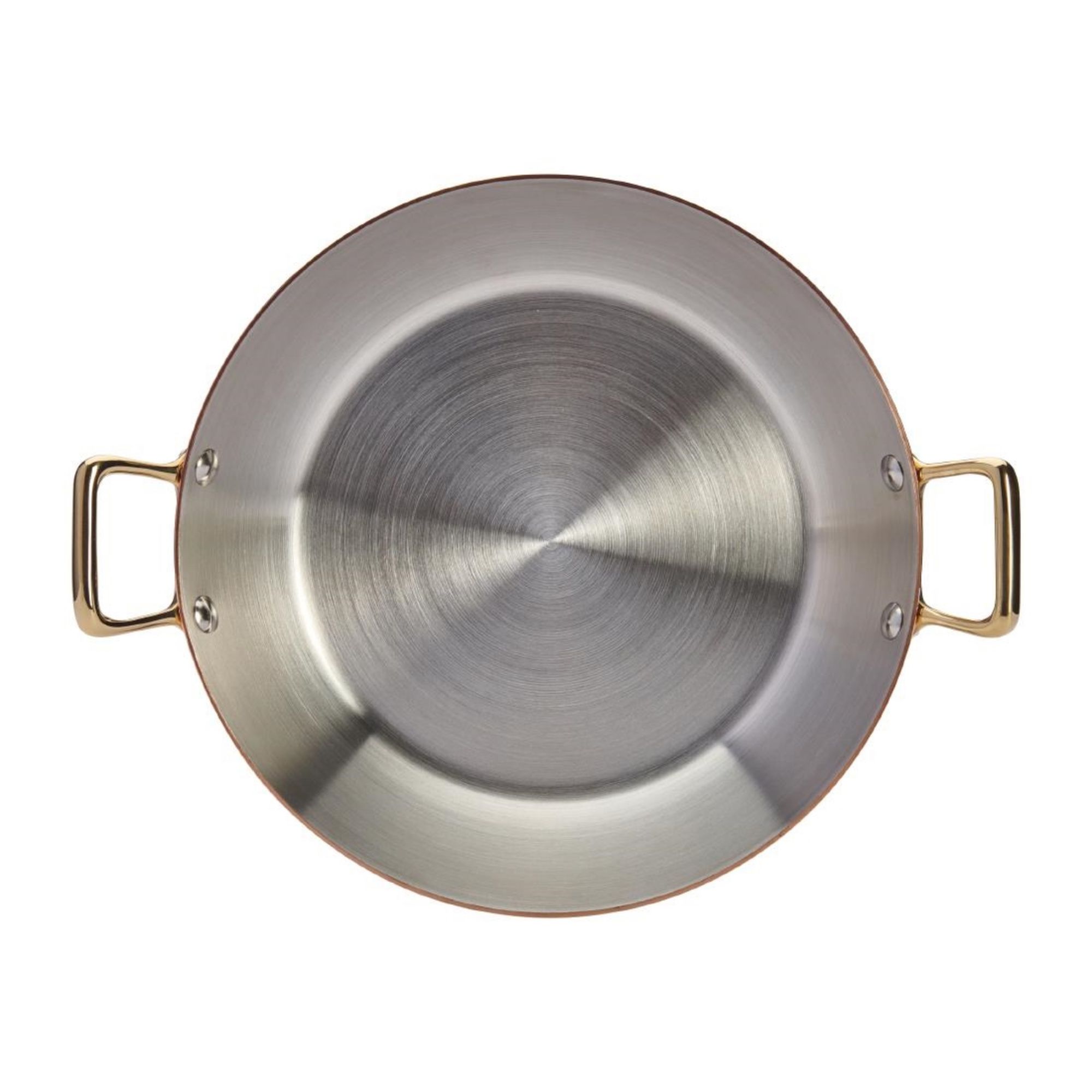 Picture of De Buyer Inocuivre Round Dish with Brass Handles 24cm