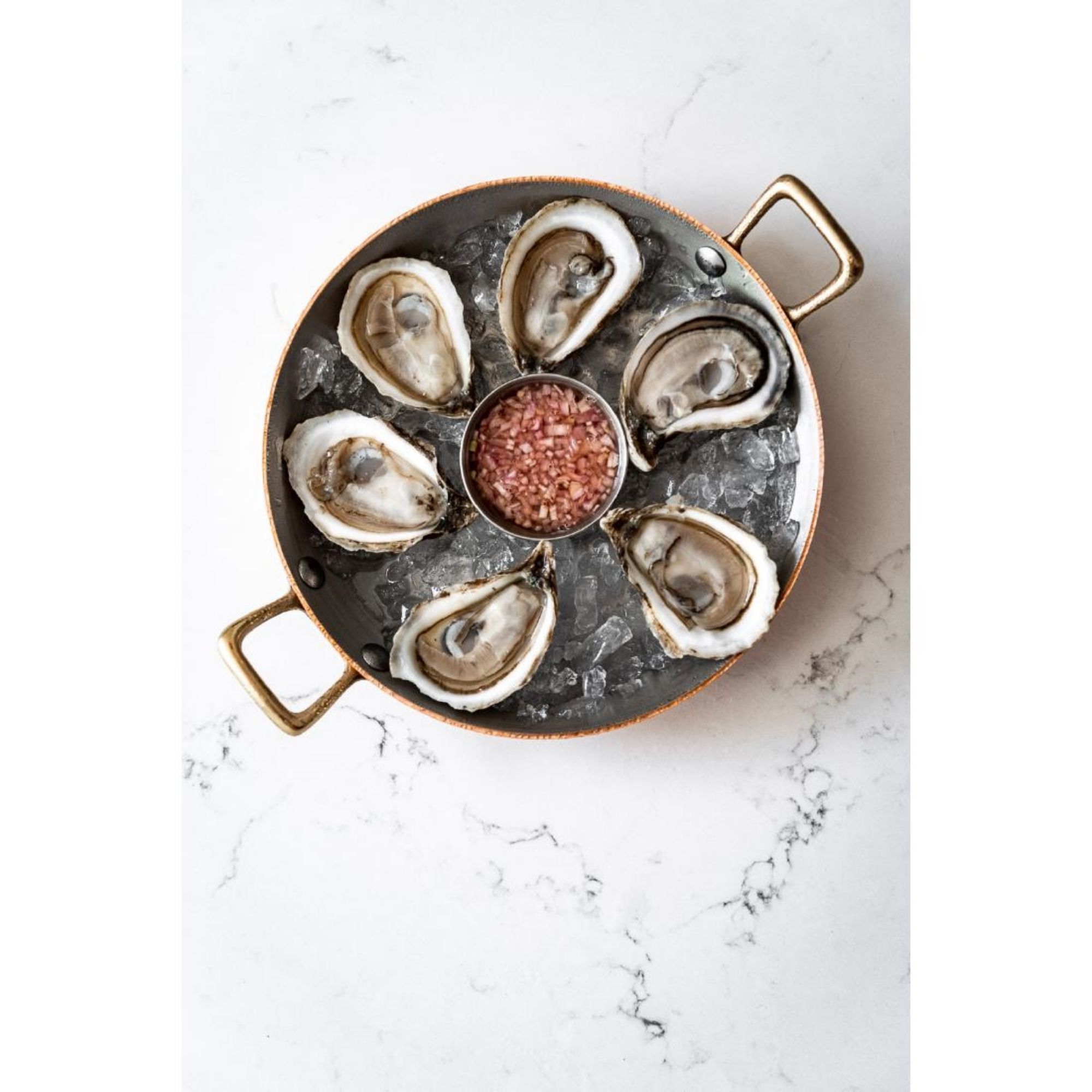 Picture of De Buyer Inocuivre Round Dish with Brass Handles 20cm