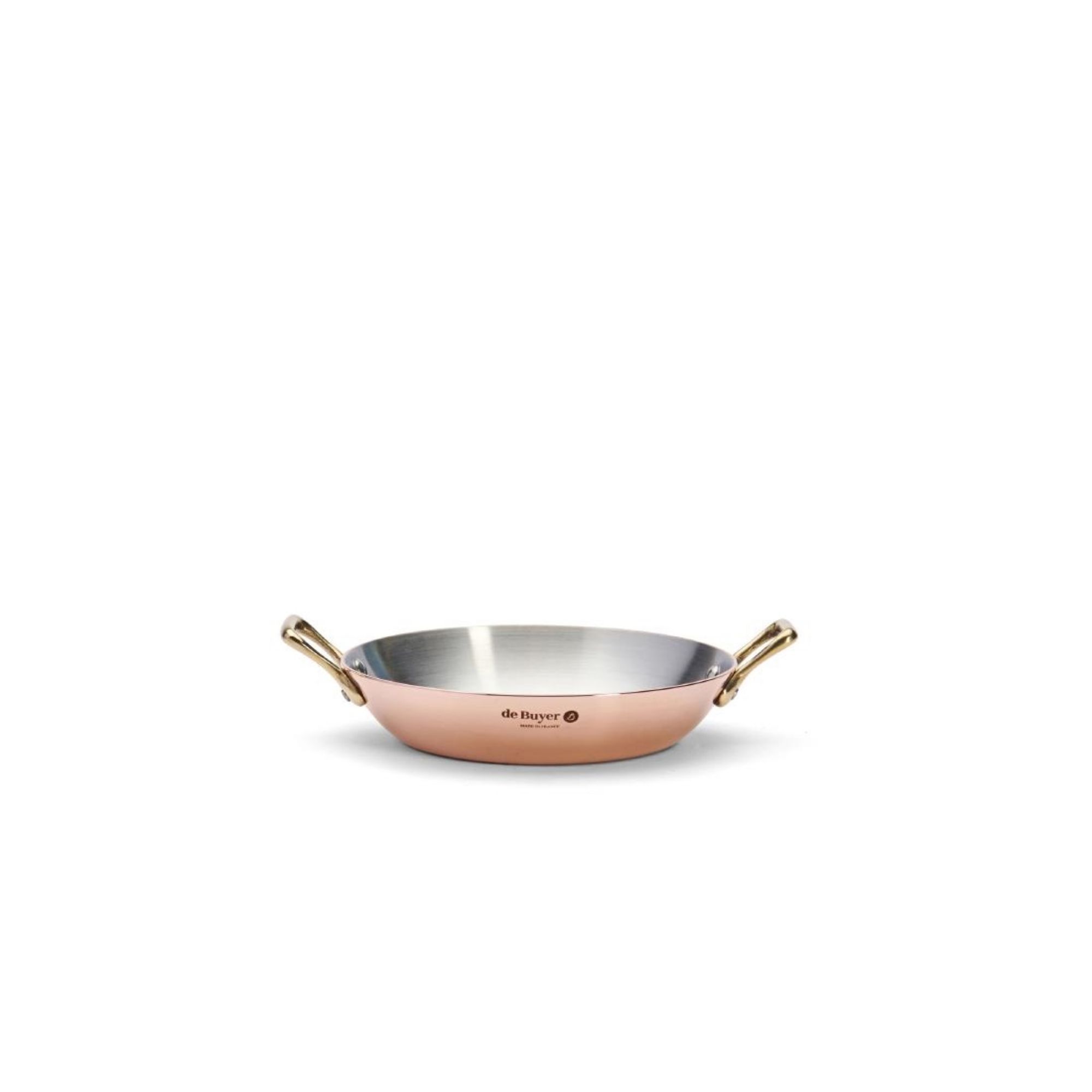 Picture of De Buyer Inocuivre Round Dish with Brass Handles 16cm