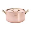 Picture of De Buyer Inocuivre Round Stewpan with Lid Brass 24cm