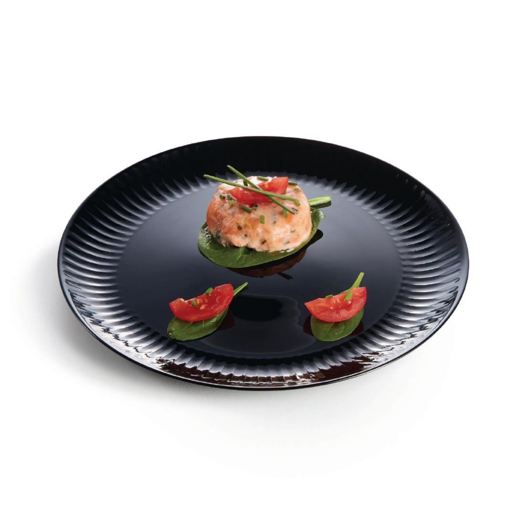 Picture of Luminarc Cottage Black Dinner Plates 250mm (24 Pack)