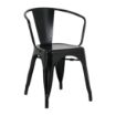 Picture of Bolero Bistro Curve Armchairs Black (4 Pack)