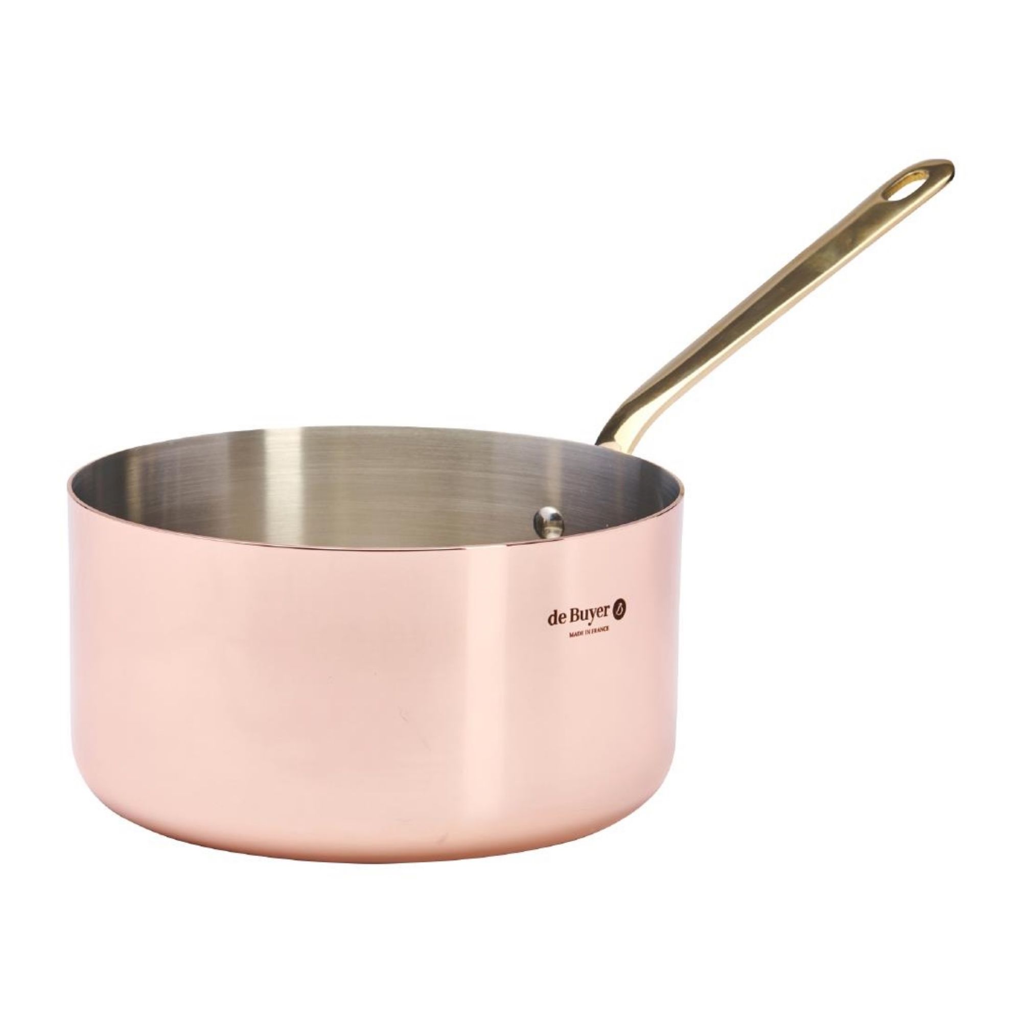 Picture of De Buyer Inocuivre Saucepan with Brass Handle 20cm