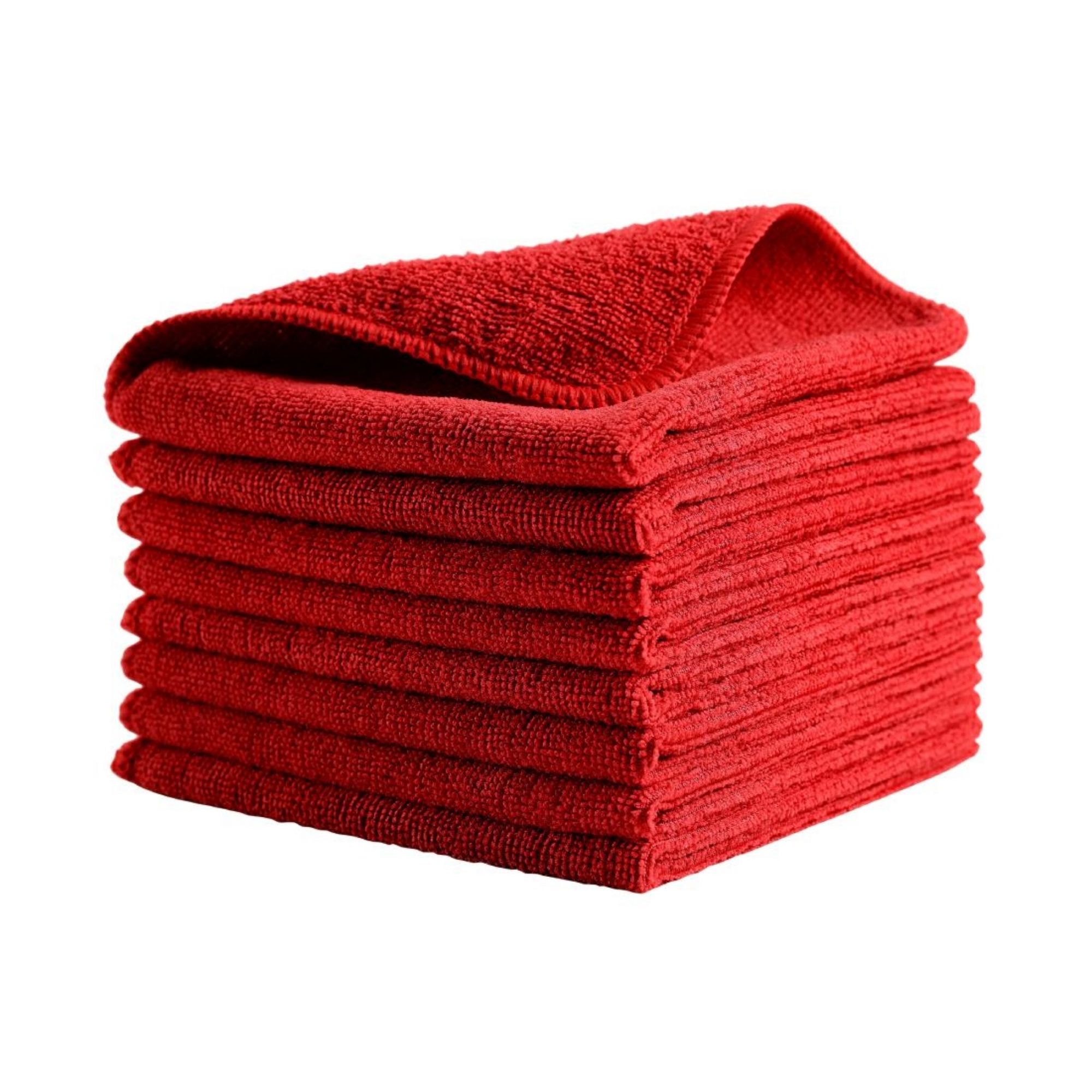 Picture of Rubbermaid HYGEN r-40 Recycled Microfibre Cloths 400x400mm Red (24 Pack)