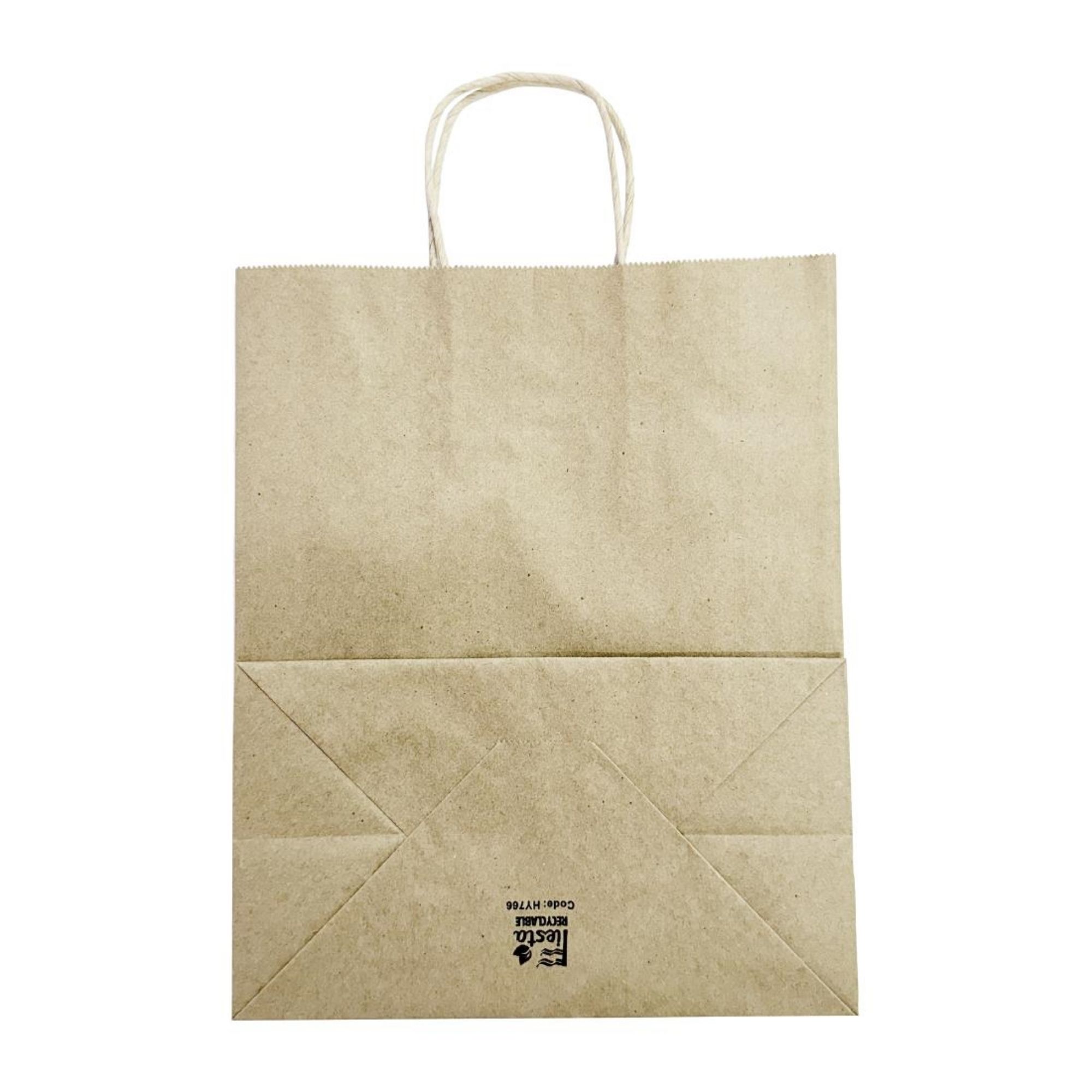 Picture of Fiesta Recyclable Twist Handle Brown Paper Bags Large (250 Pack)