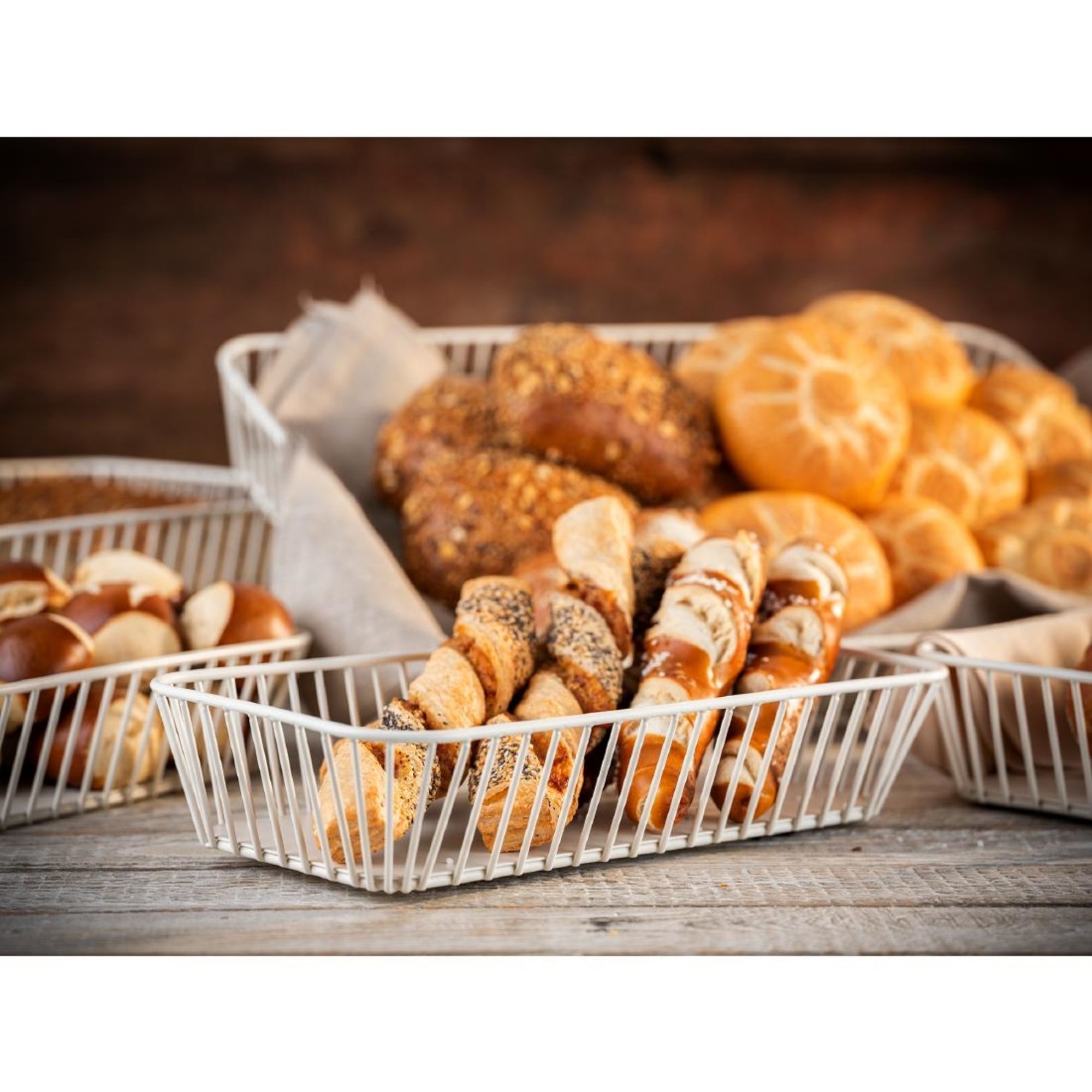 Picture of APS Basket Urban GN 1/1 White 530x325x75mm