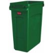 Picture of Rubbermaid Slim Jim Bin with Venting Channels Green 60Ltr