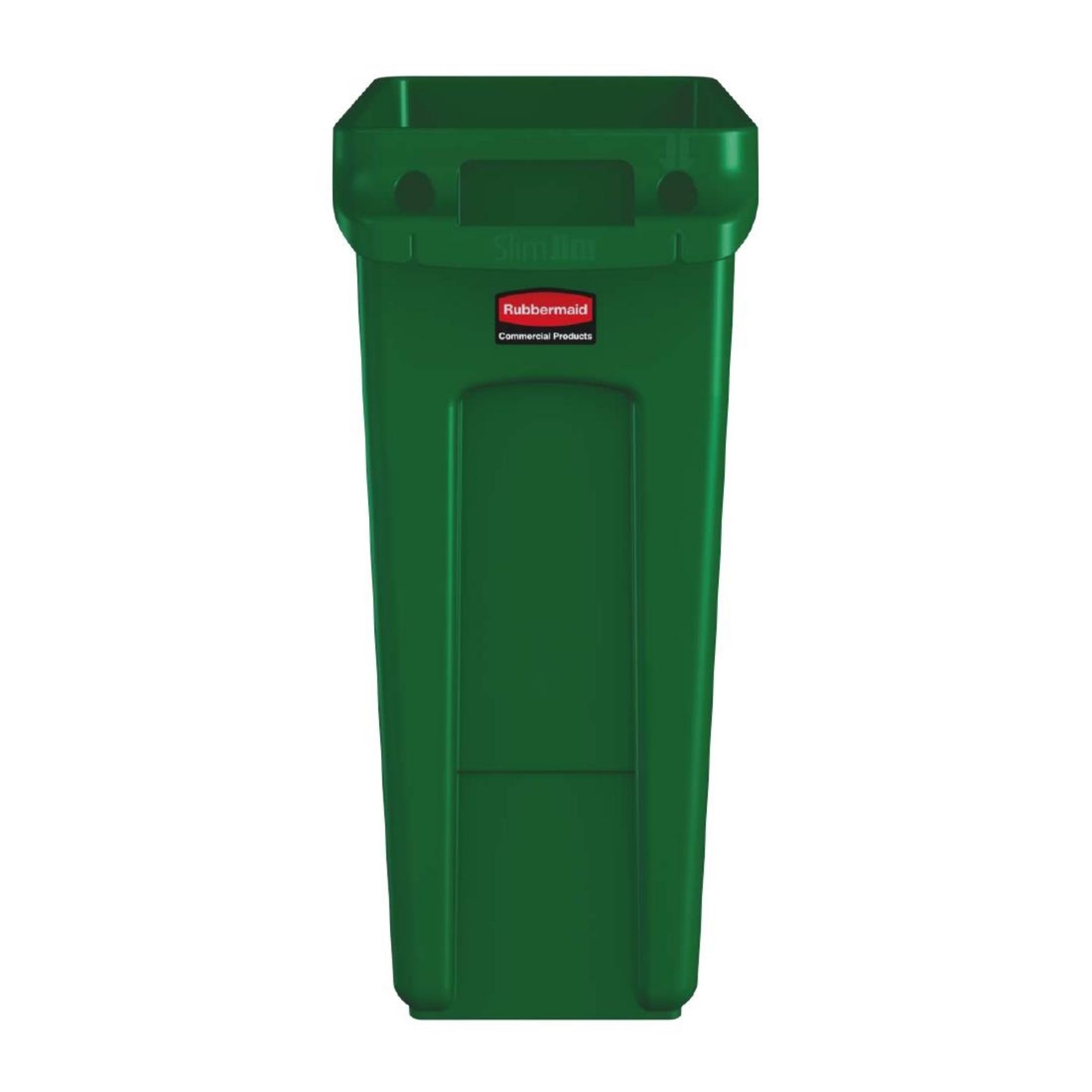 Picture of Rubbermaid Slim Jim Bin with Venting Channels Green 60Ltr