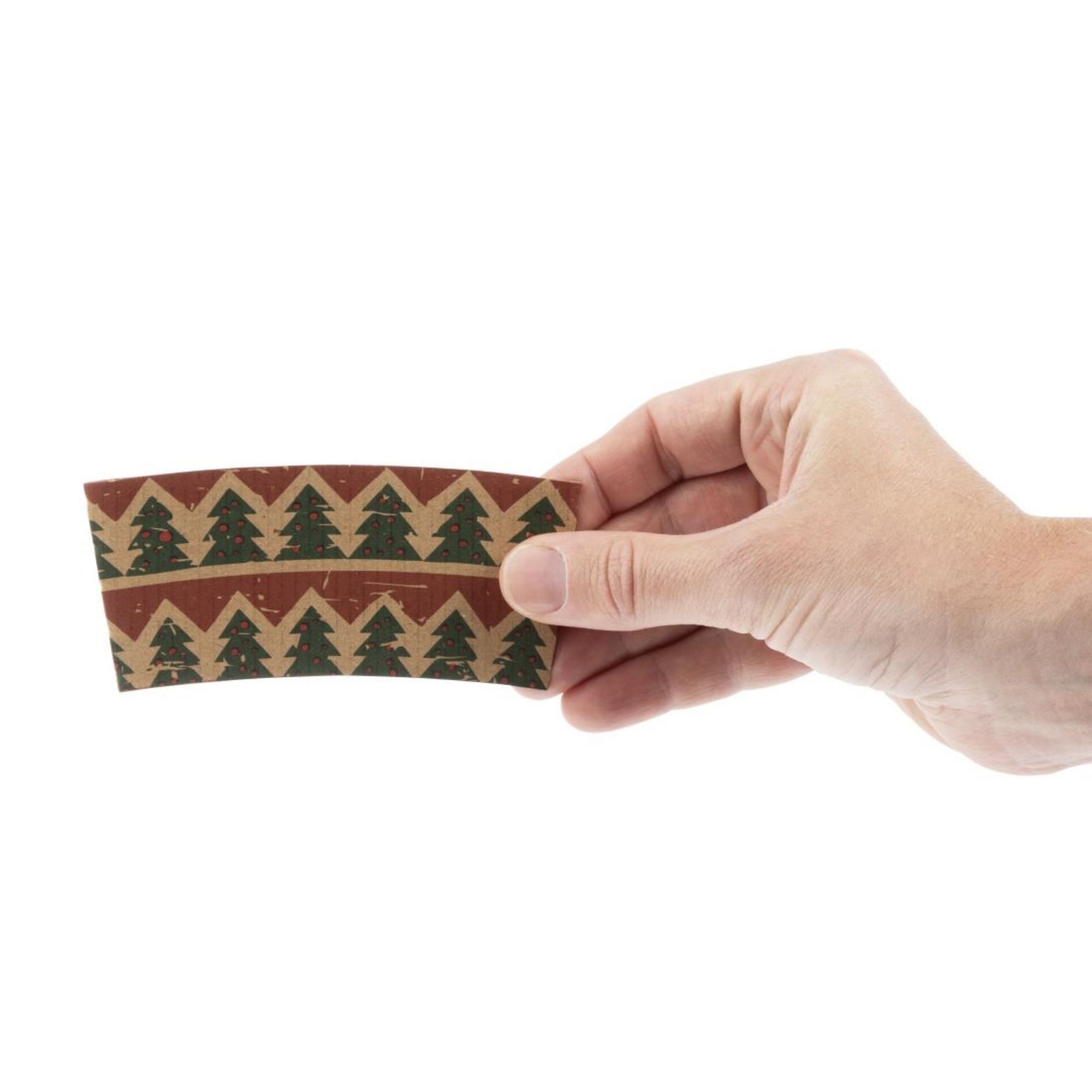 Picture of Fiesta Recyclable Christmas Cup Sleeves for 8oz Hot Cups (100 Pack)
