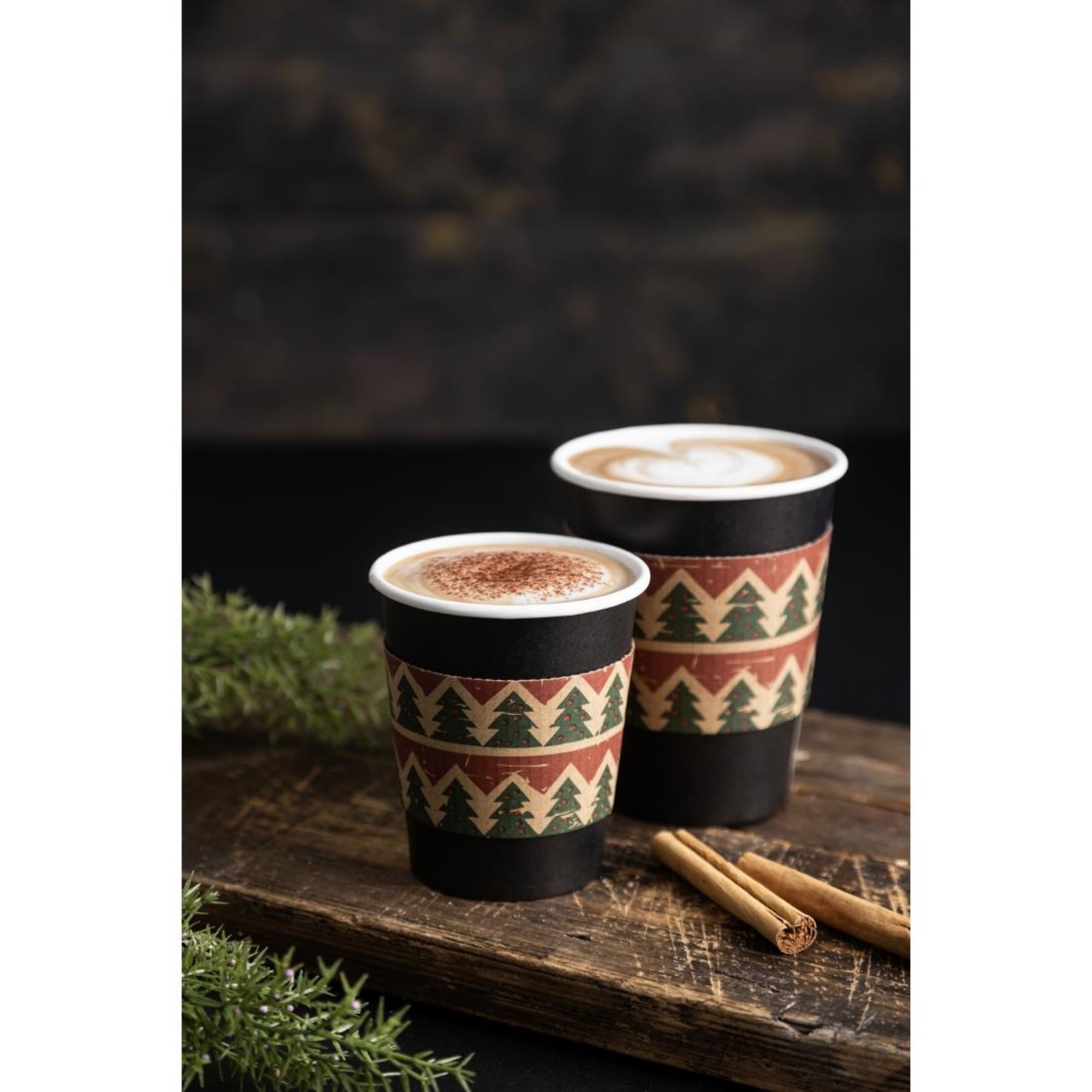 Picture of Fiesta Recyclable Christmas Cup Sleeves for 8oz Hot Cups (100 Pack)