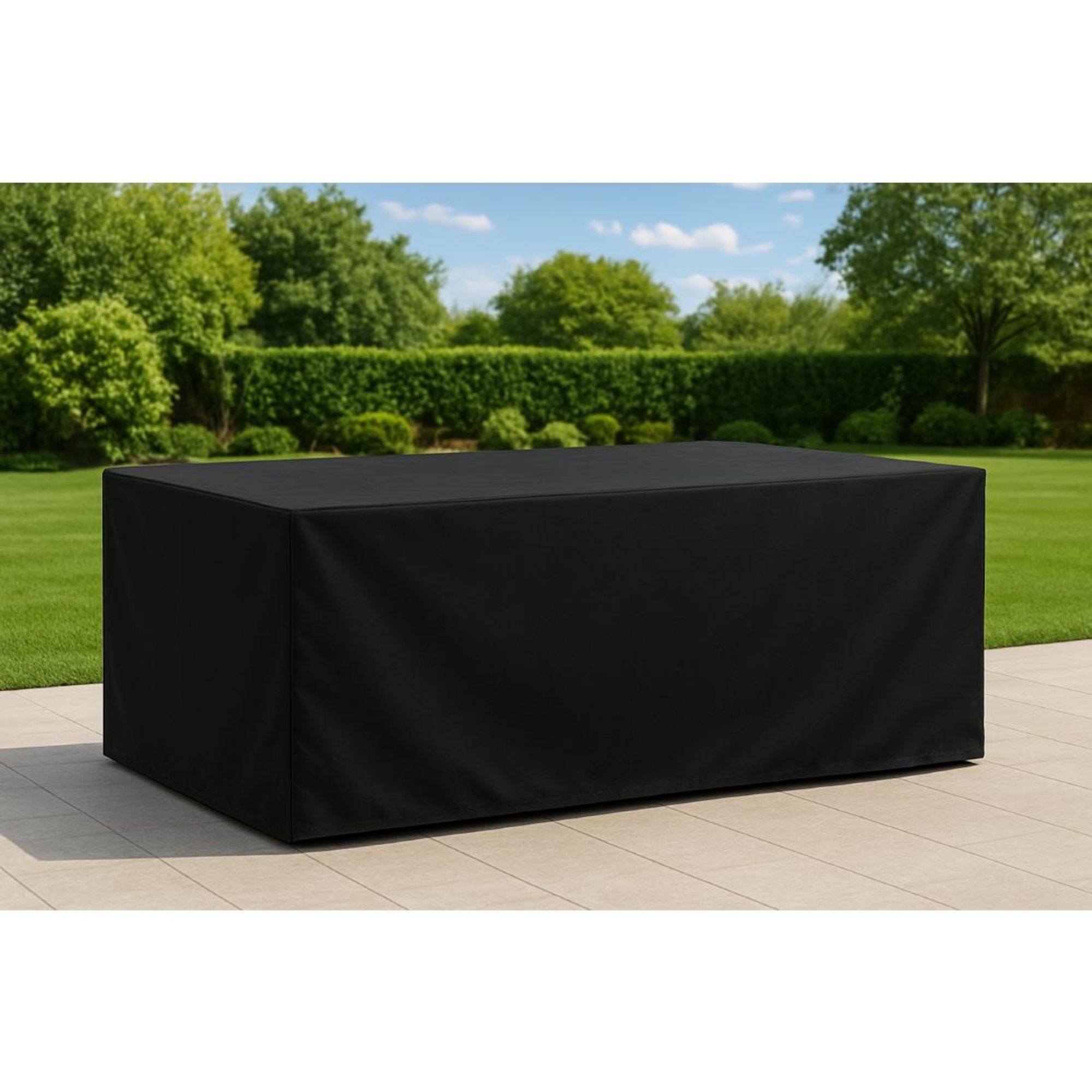 Picture of Bolero Rectangular Outdoor Chair & Table Cover Black 3100x1500mm