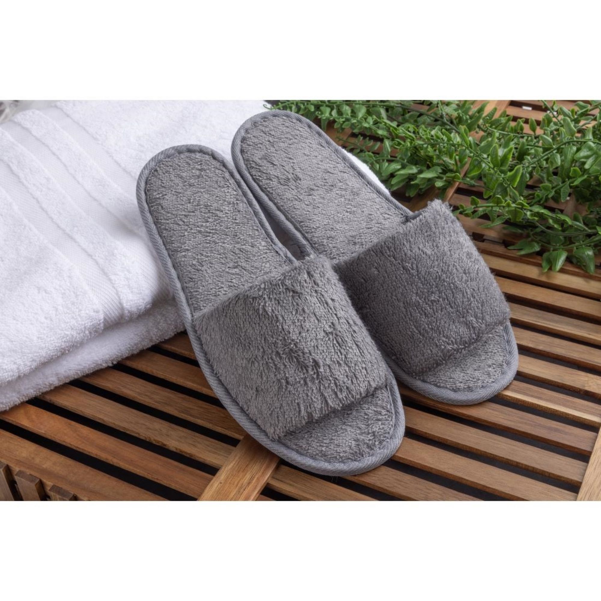 Picture of Mitre Luxury Curzon Open Toe Slippers Grey