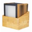 Picture of Securit Wood Spine American Style Menu Covers and Storage Box A4 Black