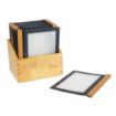 Picture of Securit Wood Spine American Style Menu Covers and Storage Box A4 Black