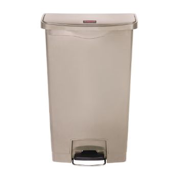 Picture of Rubbermaid Slim Jim Front Step-On Pedal Bin Beige 68Ltr