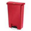 Picture of Rubbermaid Slim Jim Front Step-On Pedal Bin Red 50Ltr