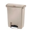 Picture of Rubbermaid Slim Jim Front Step-On Pedal Bin Beige 30Ltr