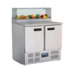Picture of Polar G-Series 2 Door Pizza Prep Counter with Glass Sneeze Guard 256Ltr