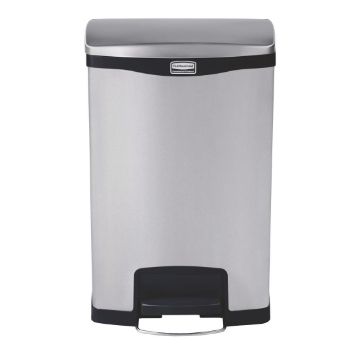 Picture of Rubbermaid Slim Jim Step-On Pedal Bin Stainless Steel 50Ltr