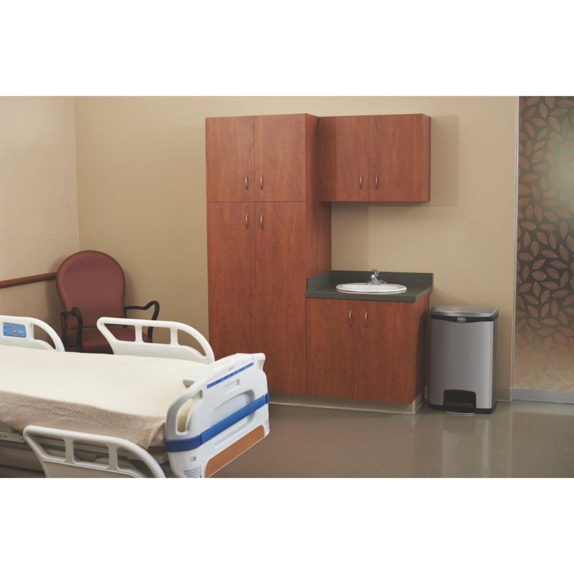 Picture of Rubbermaid Slim Jim Step-On Pedal Bin Stainless Steel 50Ltr