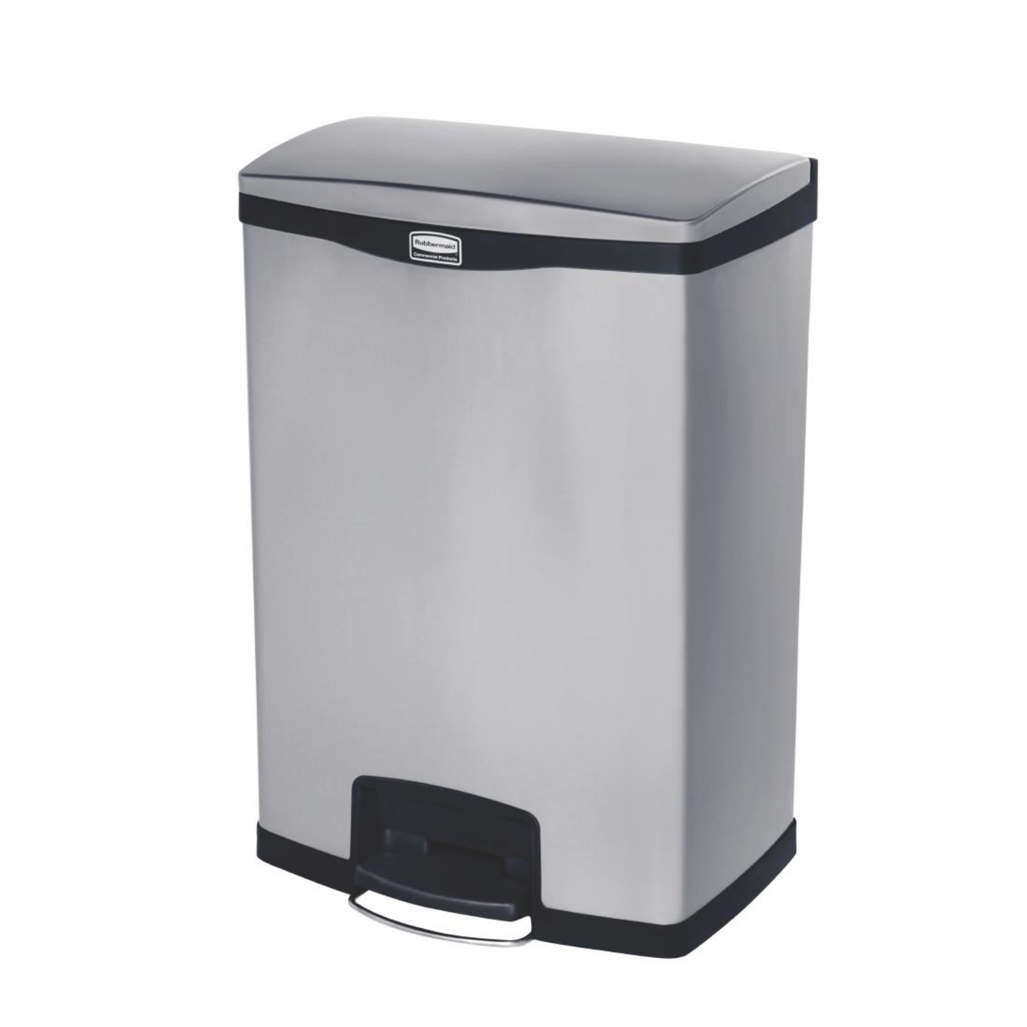 Picture of Rubbermaid Slim Jim Step-On Pedal Bin Stainless Steel 90Ltr
