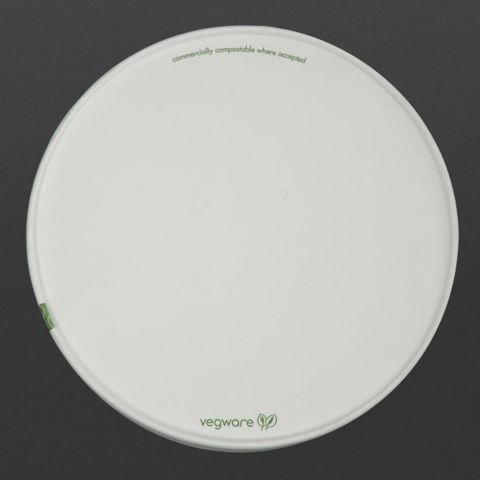 Picture of Vegware 185-Series Compostable Bon Appetit Wide PLA-lined Paper Food Bowl Lid (300 Pack)