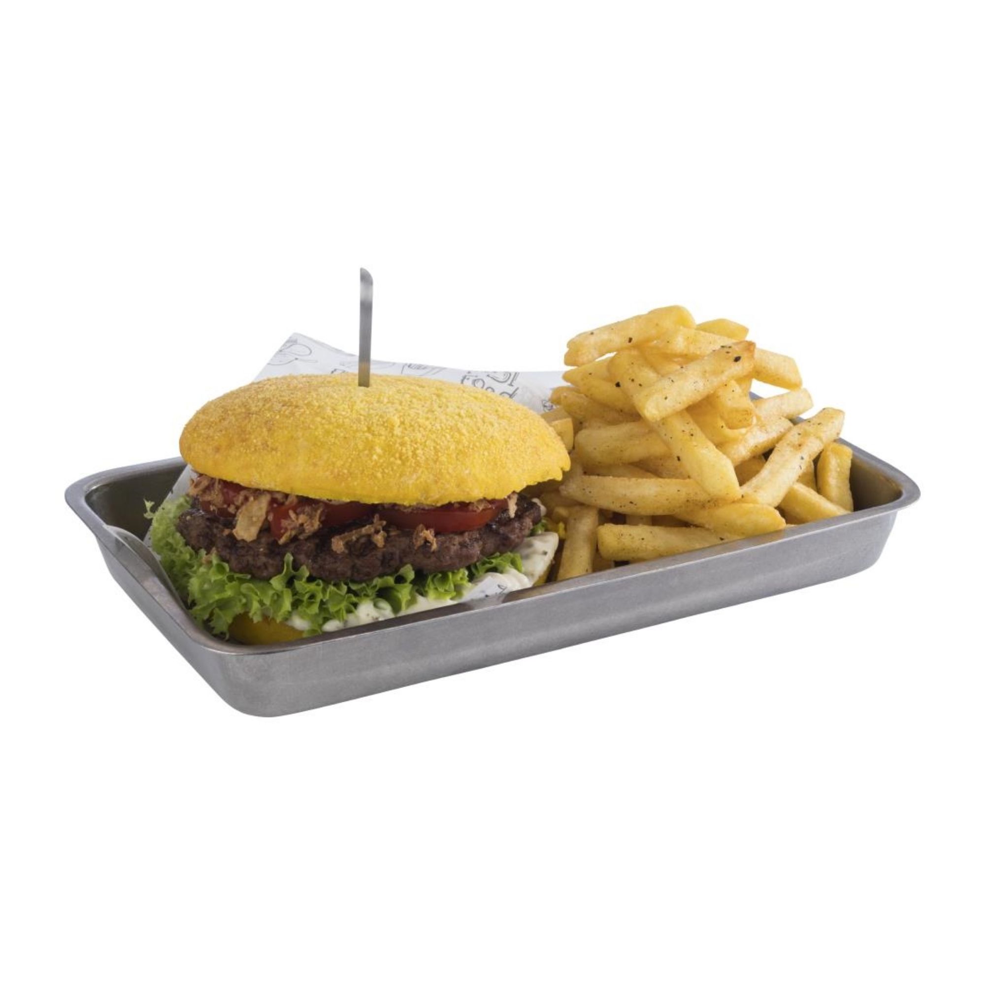 Picture of APS Vintage Stainless Steel Serving Tray 255(L)x160(W))mm