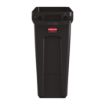 Picture of Rubbermaid Slim Jim Bin with Venting Channels Brown 60Ltr