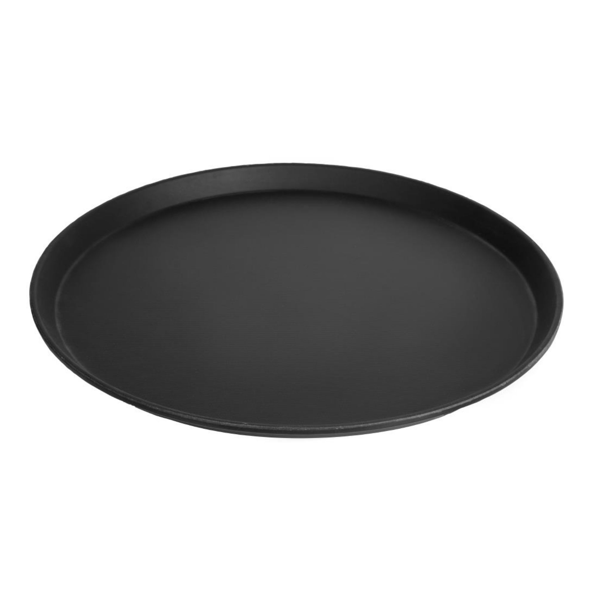 Picture of Cambro Camtread Fibreglass Round Non-Slip Tray Black 405mm