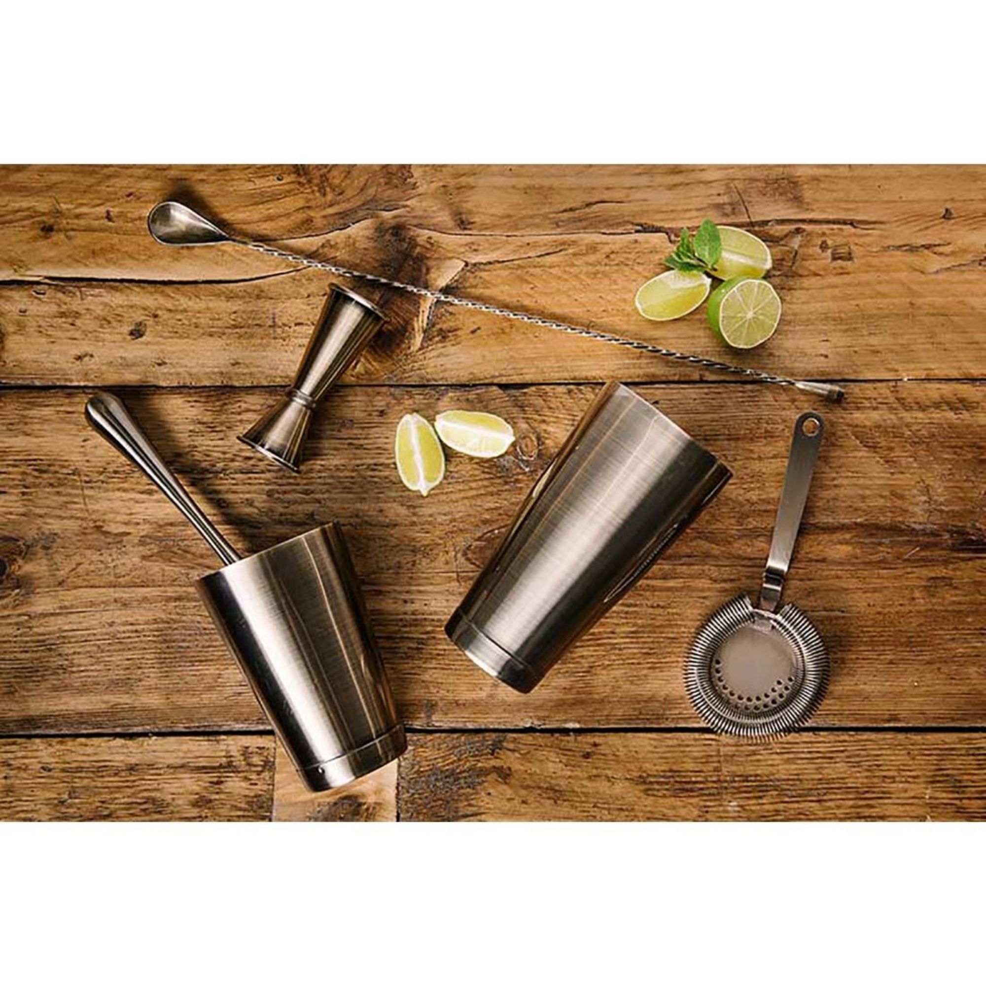 Picture of Beaumont Antique Brass Plated Curved Moscow Mule Mug 500ml