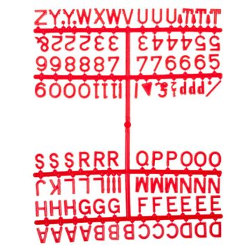 Picture of Beaumont Letter Set Of 660 Characters Red 12mm