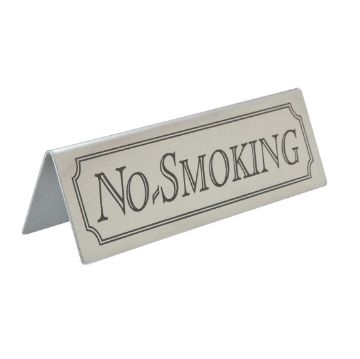 Picture of Beaumont No Smoking Table Sign Stainless Steel