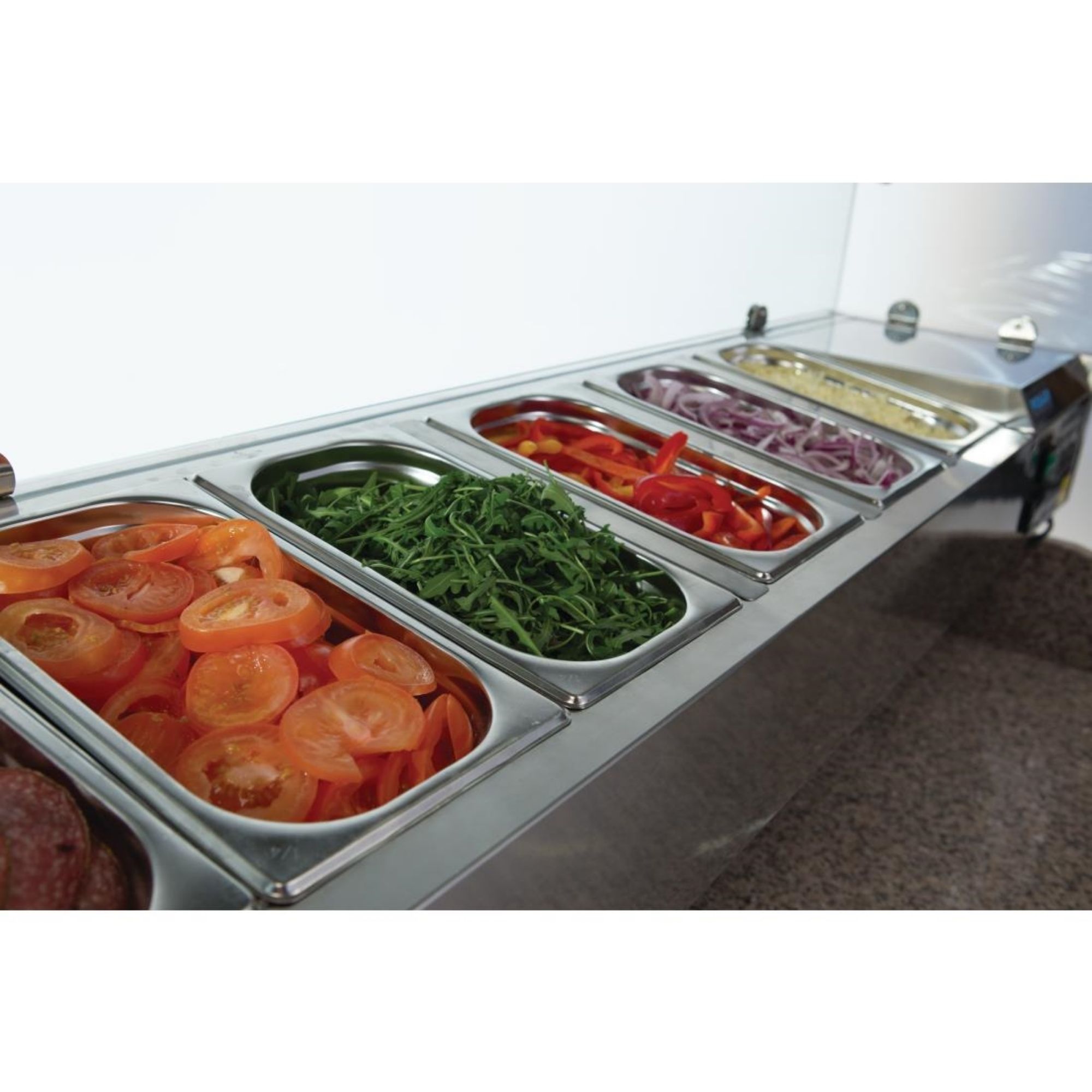 Picture of Polar G-Series Pizza Prep Counter Fridge with Topper 368Ltr