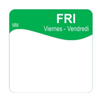 Picture of 25mm Removable Square Label - Friday