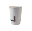 Picture of 12oz Pc Compostable Double Wall White/printed Cup