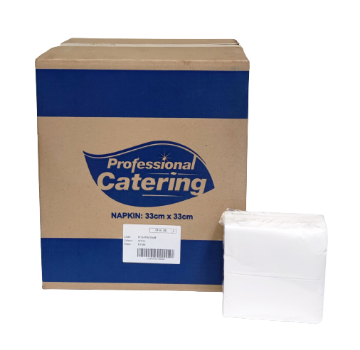 Picture of Professional Catering White Napkin 2ply 1/8 Fold 33x33cm