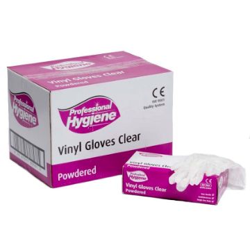 Picture of Vinyl Clear Powdered Large Gloves X1000