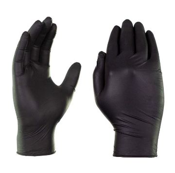 Picture of Professional Hygiene Black Nitrile Powder Free Gloves - Large