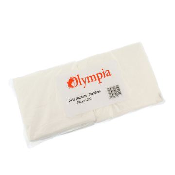 Picture of Olympia Napkin White 2ply 33x32cm