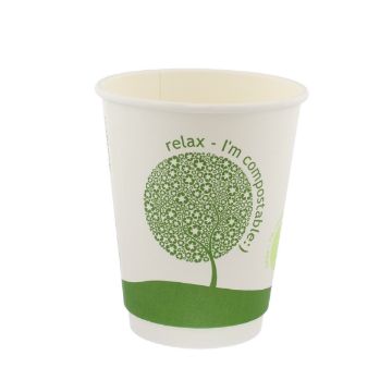Picture of 16oz Compostable Double Wall White/printed Cup