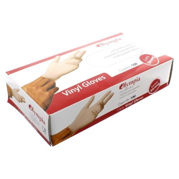 Picture of Olympia Powder Free Clear Vinyl Gloves - Medium