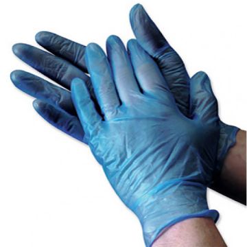 Picture of Olympia Blue Powder Free Vinyl Gloves - Large (10 Packs of 100)