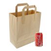 Picture of Brown Kraft Paper Bag with Paper Tape Handles  7"x11"x9"
