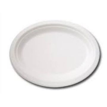 Picture of 10" White Bagasse Oval Plate