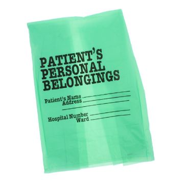 Picture of Hd Patients Personal Belongings Bag Green 80 Gauge 20"x30"
