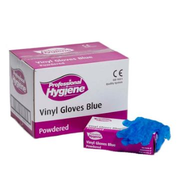 Picture of Vinyl Blue Powdered Extra Large Gloves X1000