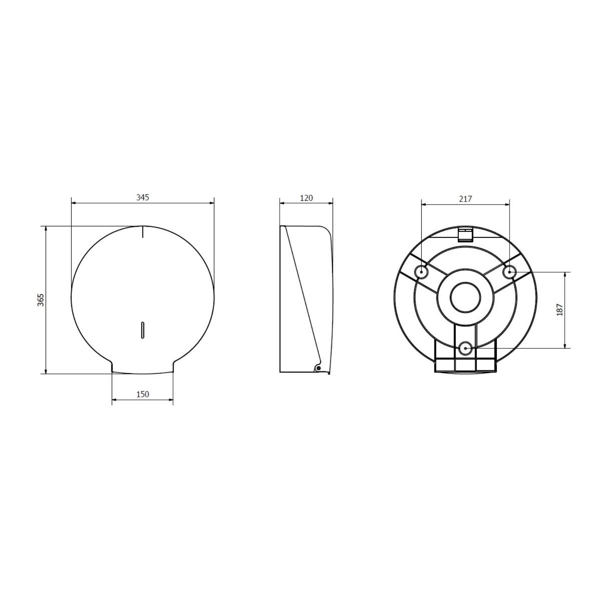 Picture of Jumbo Toilet Roll Dispenser White